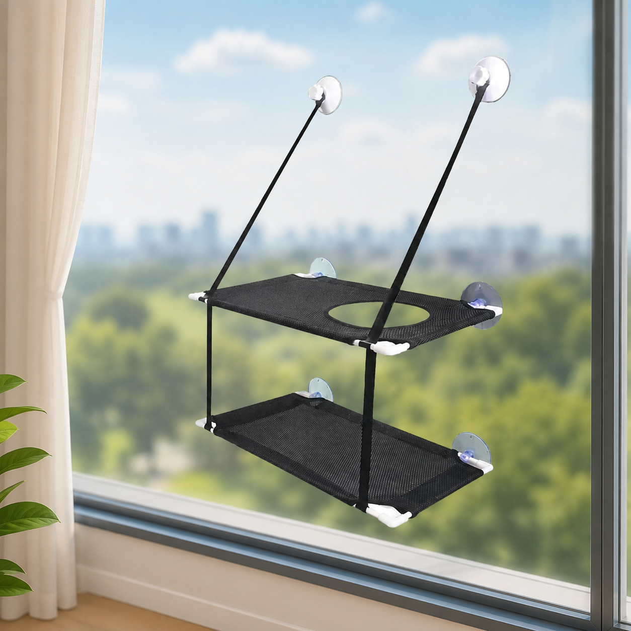 🐾😻 Hamaca Doble para Gato de Ventana