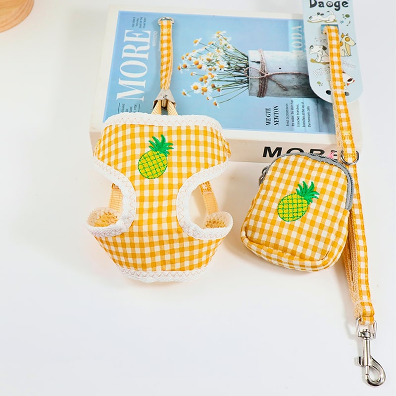 🍓🐾 Arnés para Gato Frutitas con Bolsillo