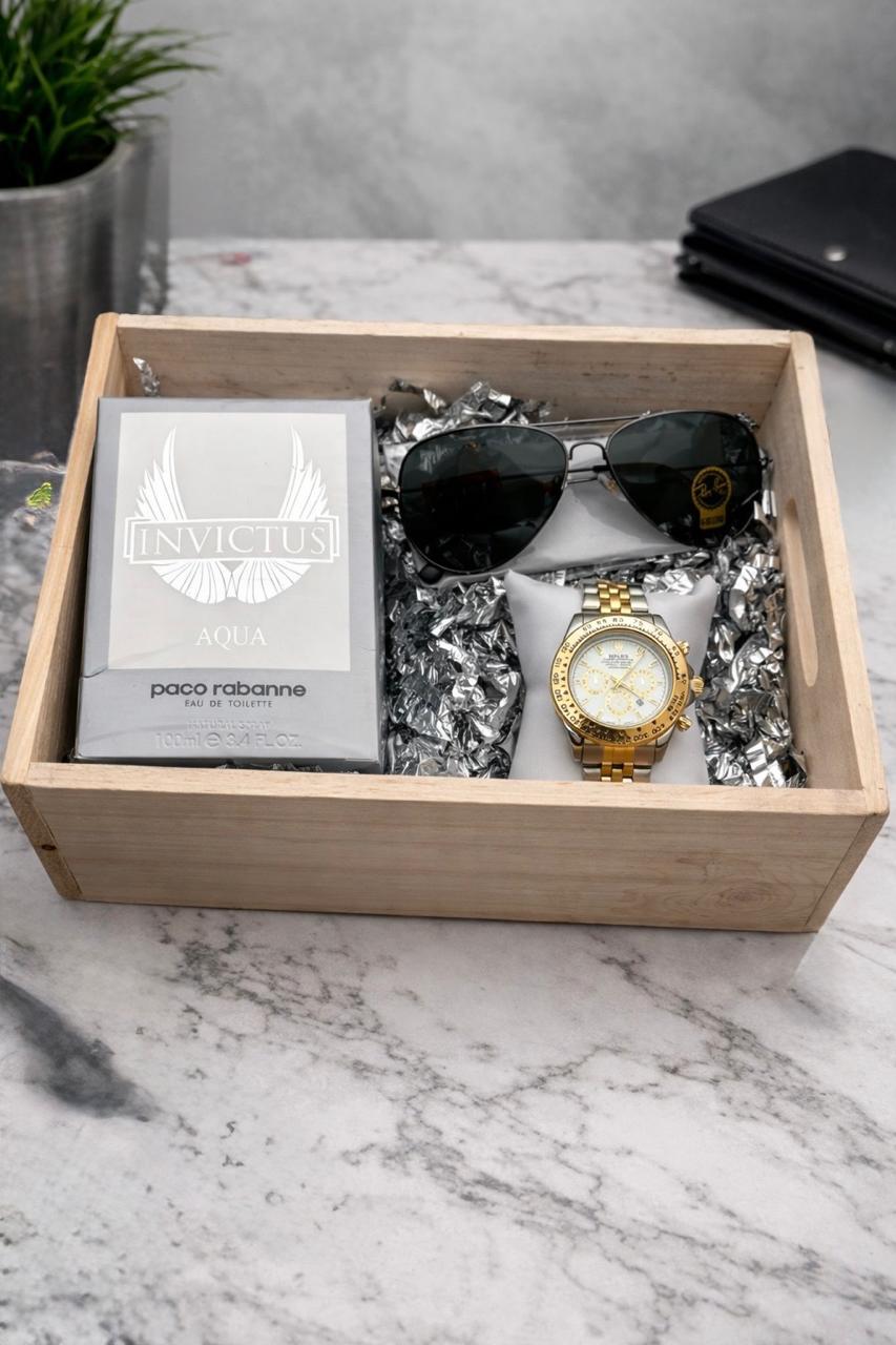 🔥 Combo Rolex Daytona + Invictus Aqua + Rayban Aviator