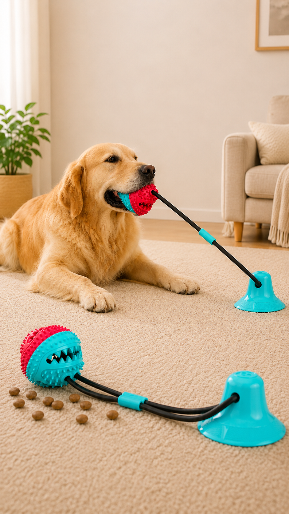 🐾🪢 Juguete Interactivo de Mordida con Cuerda