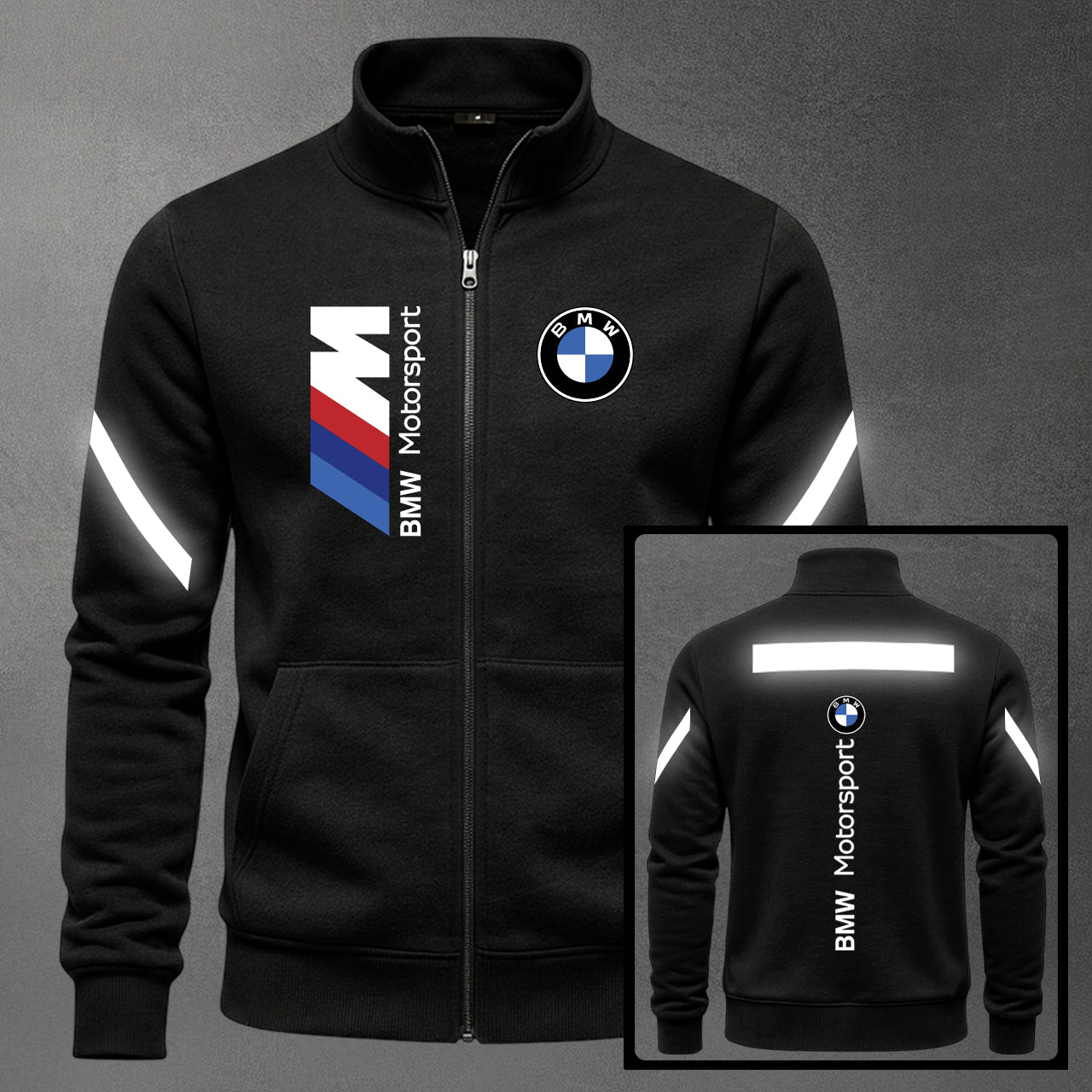 🏍️✨ Buzo BMW Reflectivo Cuello Alto
