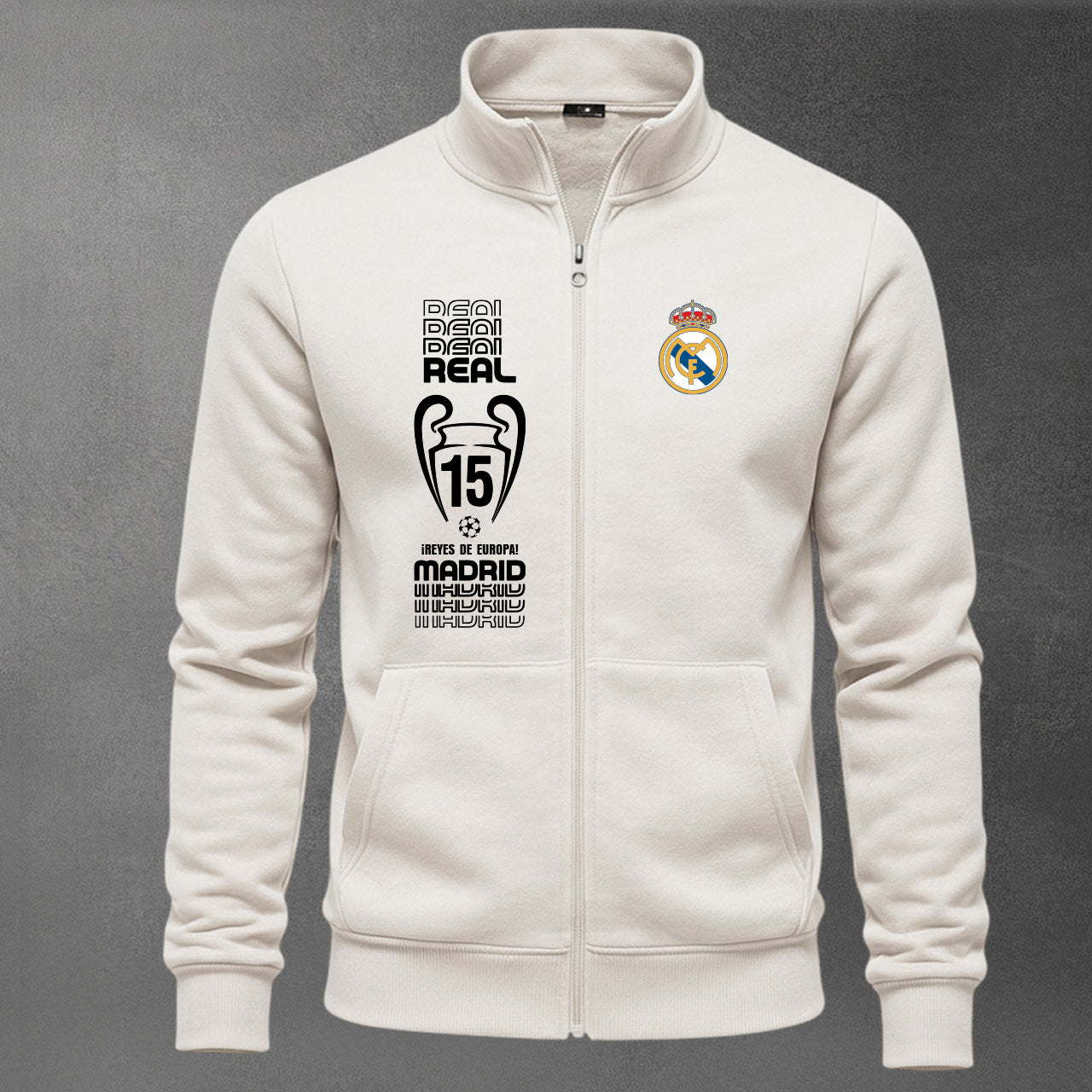 ⚽🔥 Buzo Cuello Alto Real Madrid Bordado