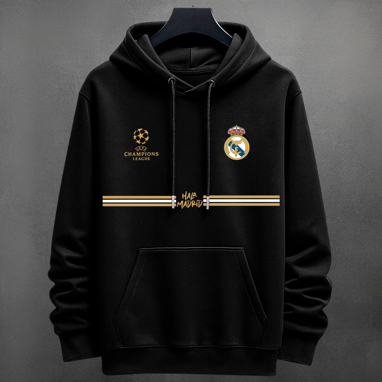 ⚽🤍 Buzo Real Madrid Logos Bordados