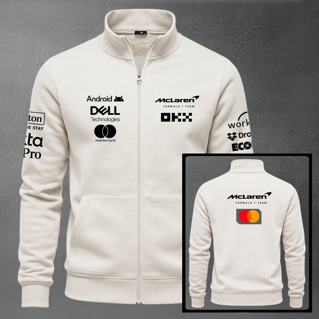 🏎️🔥 Buzo Cuello Alto F1 McLaren Estampado