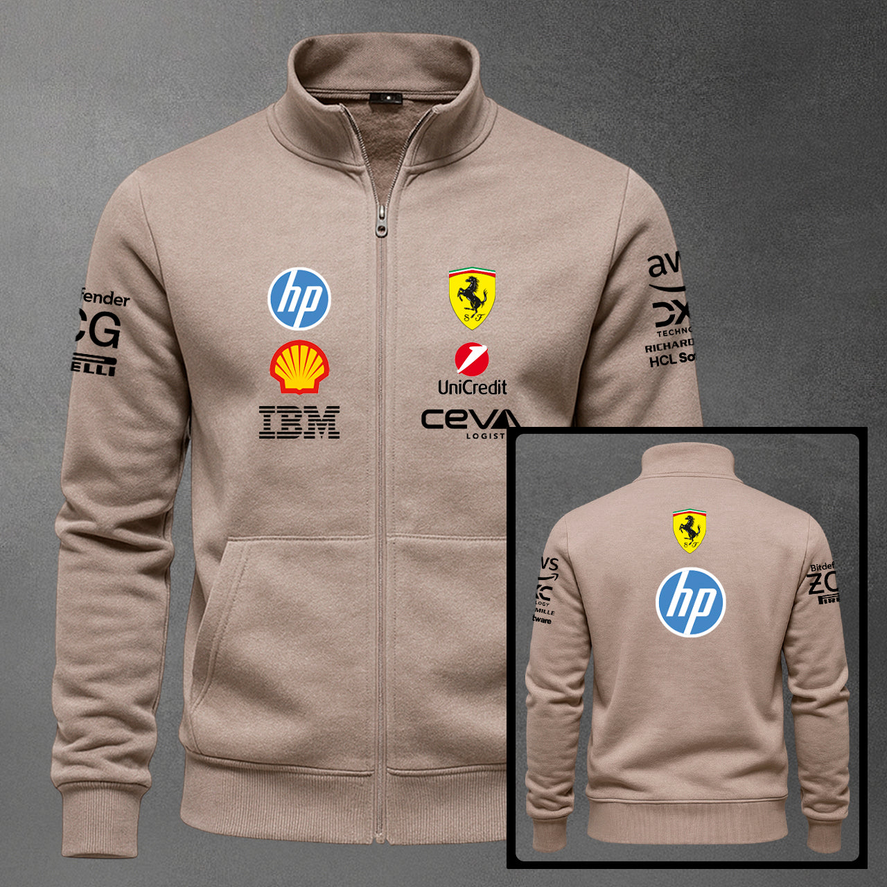 🏎️🔴 Buzo Cuello Alto F1 Ferrari Estampado
