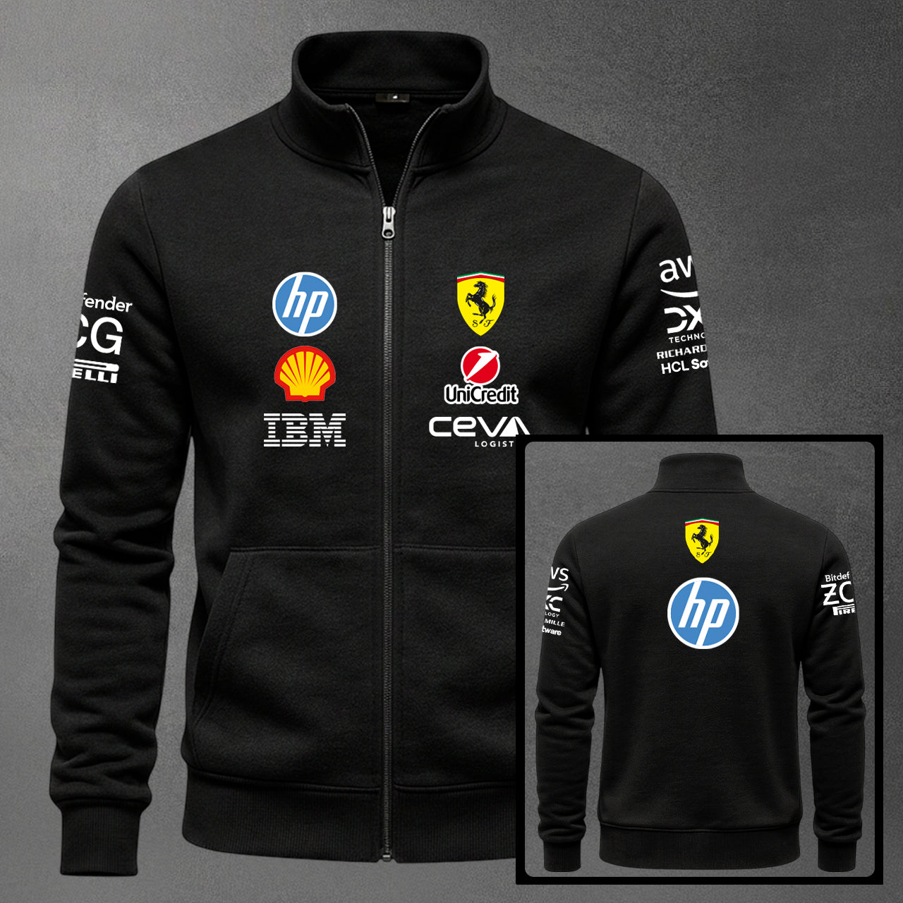 🏎️🔴 Buzo Cuello Alto F1 Ferrari Estampado