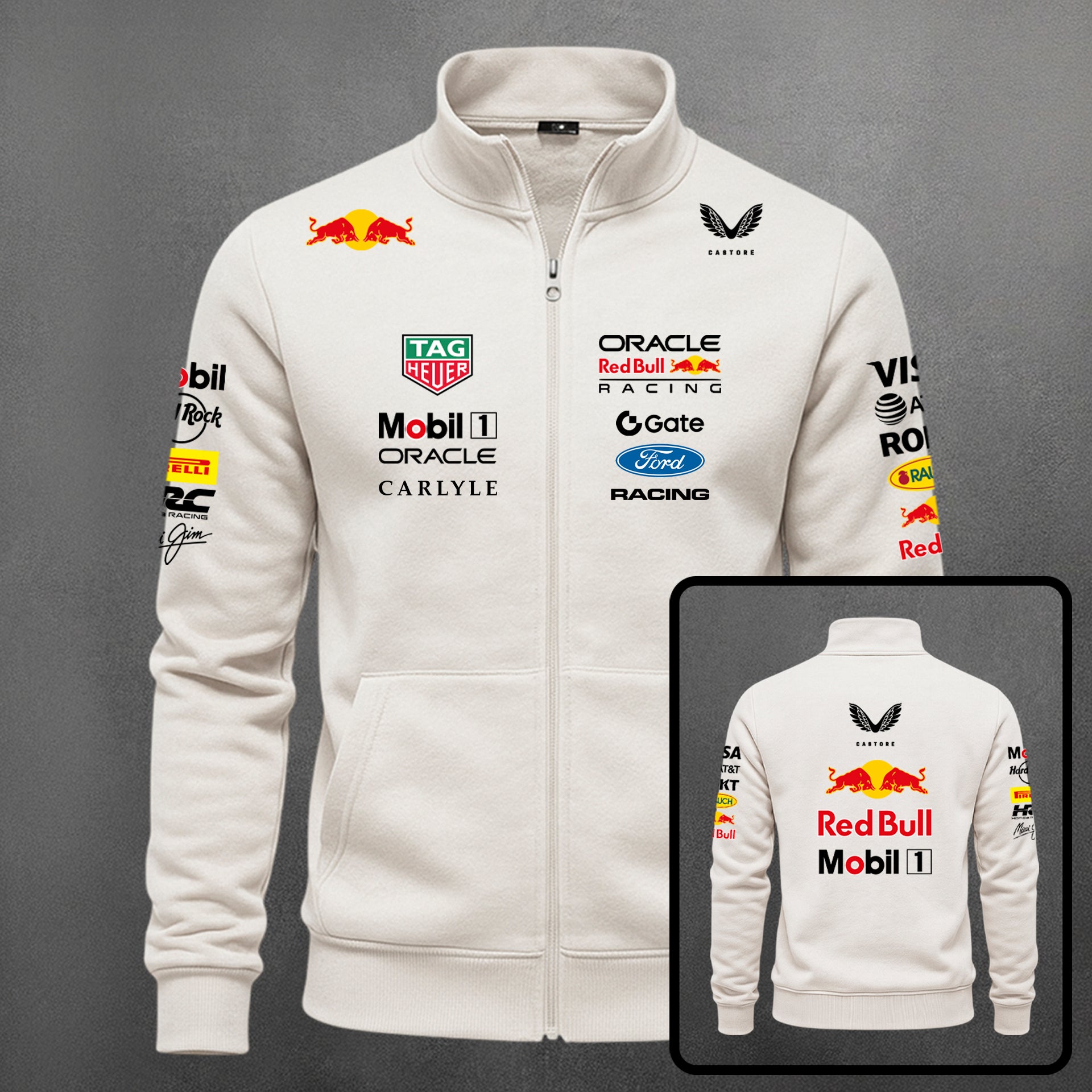 🏎️🔵🔥 Buzo Cuello Alto F1 Red Bull Estampado