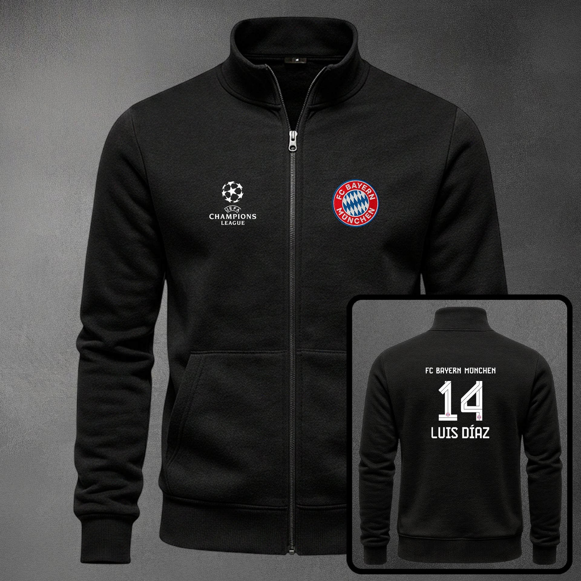 🔴⚪🔥 Buzo Cuello Alto Bayern Múnich Bordado