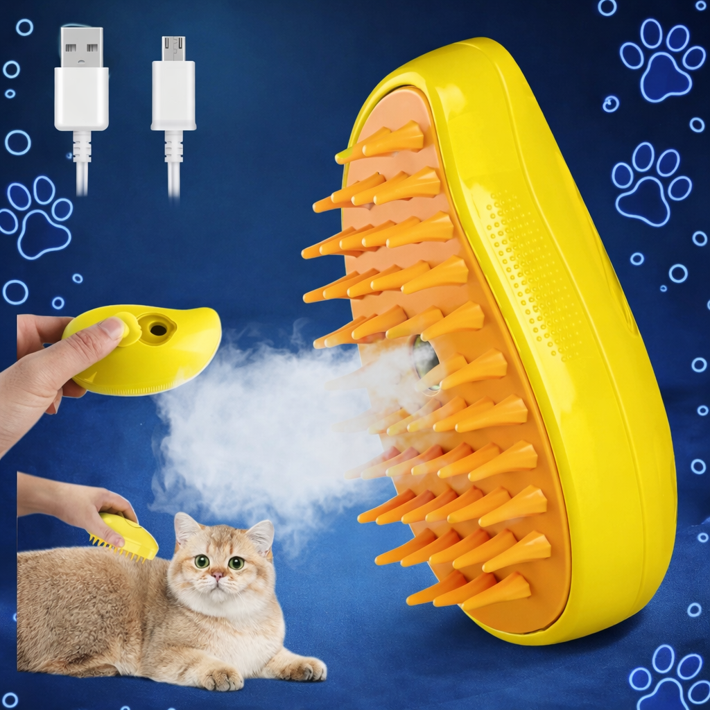 Cepillo de Vapor 3 en 1 para Mascotas – PetNova 🐾