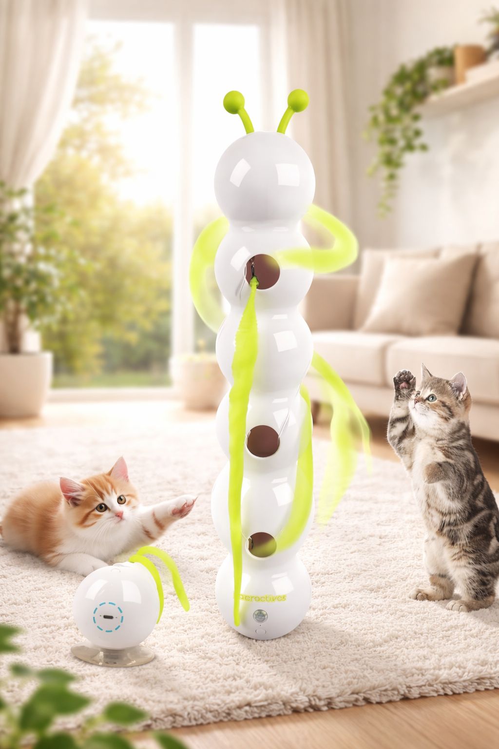 🐱 Juguete Interactivo para Gatos Gusano