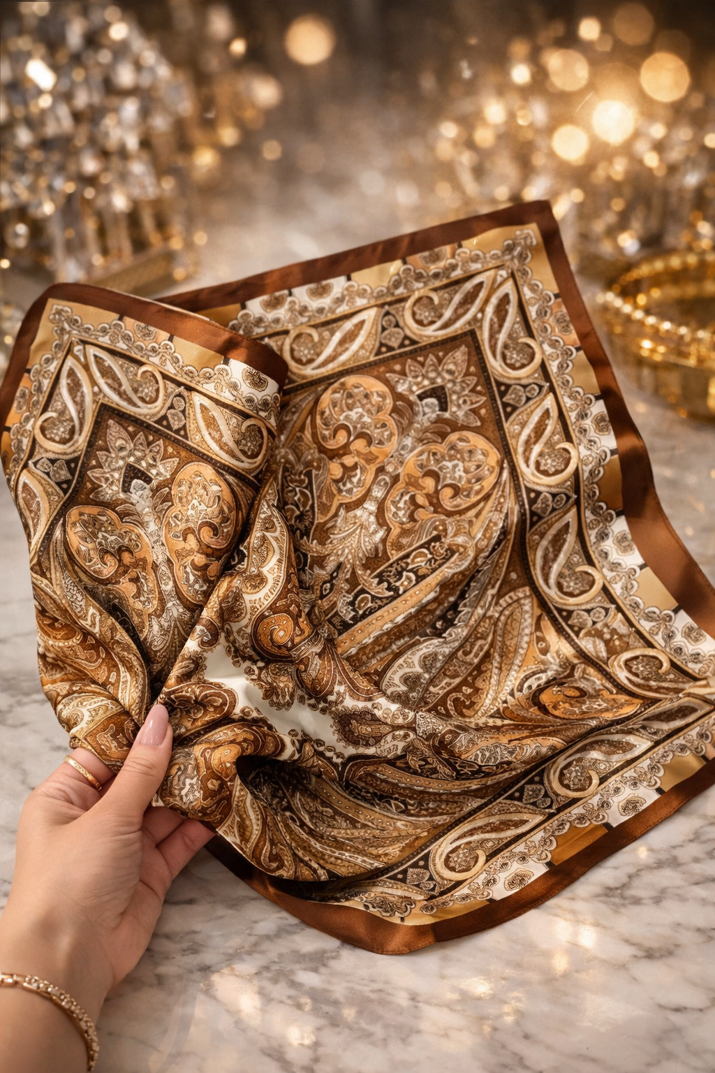 Pañuelo Bohemio de Seda – Elegancia que Transforma tu Look