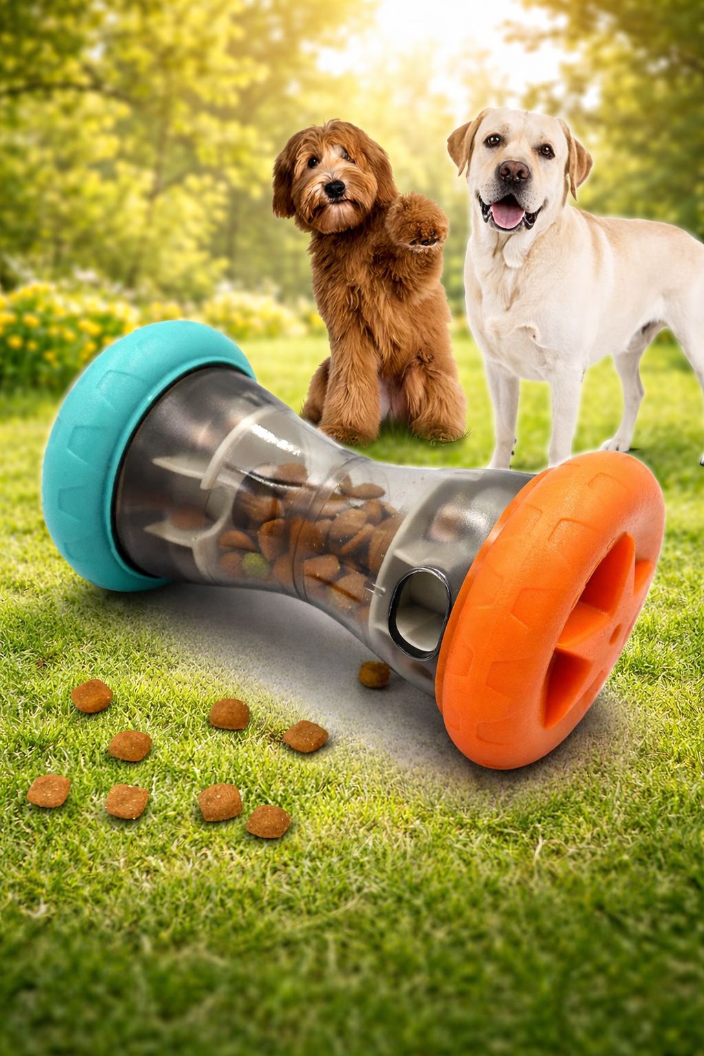 Dispensador de Alimentos Mascotas Rueda