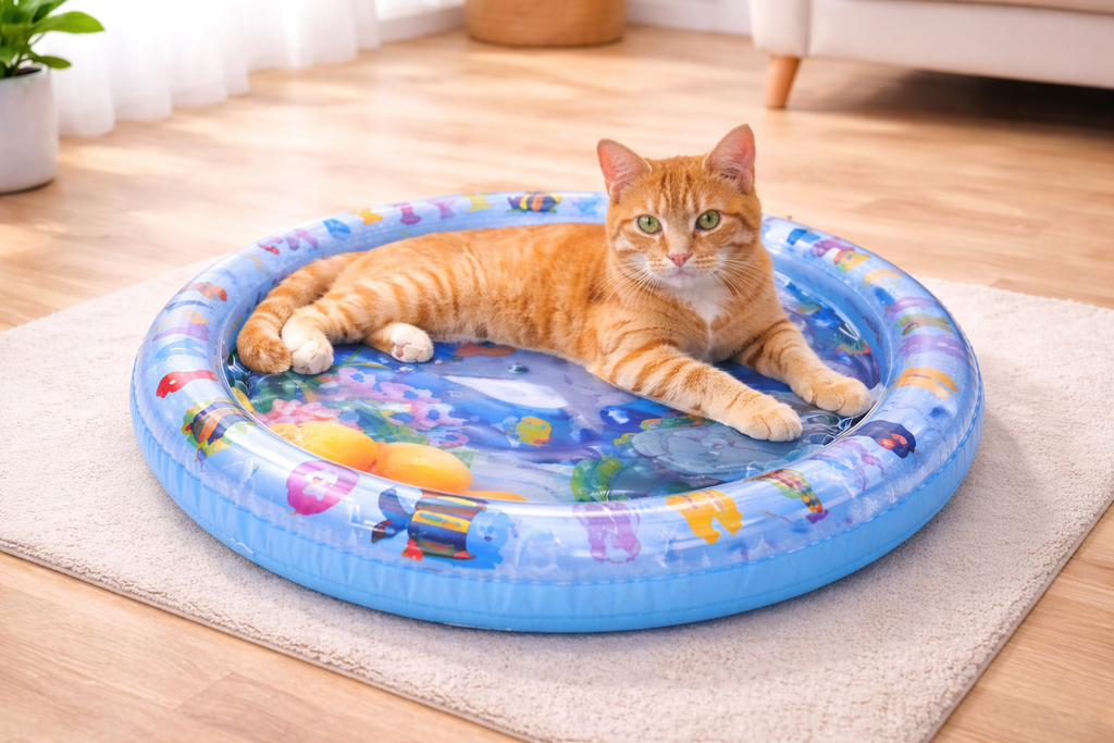 Colchoneta Tapete De Agua Inflable para Gatos
