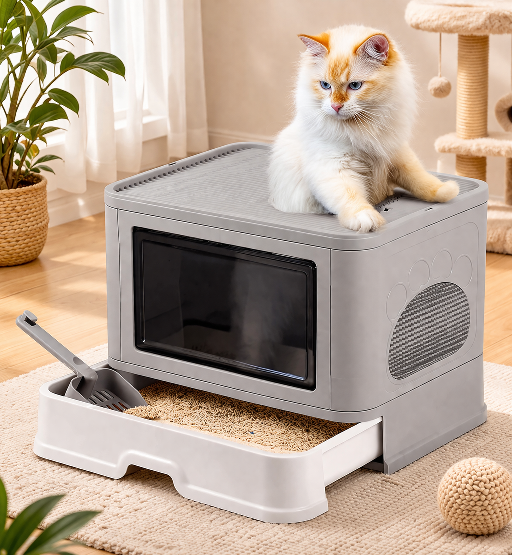 Caja De Arena Plegable Para Gatos