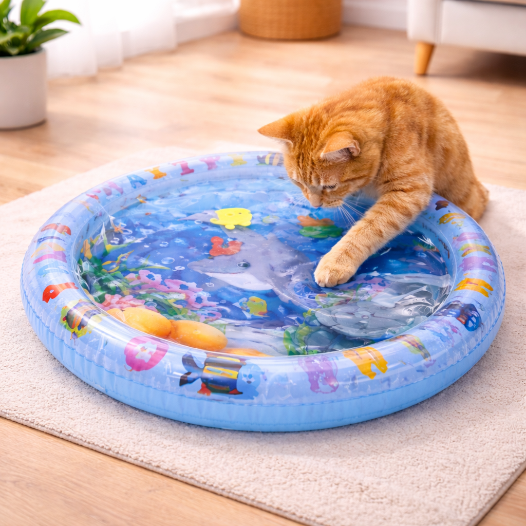 Colchoneta Tapete De Agua Inflable para Gatos
